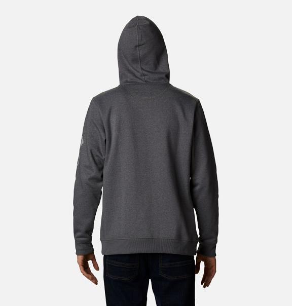 Columbia Logo Hoodies Grey For Men's NZ64053 New Zealand